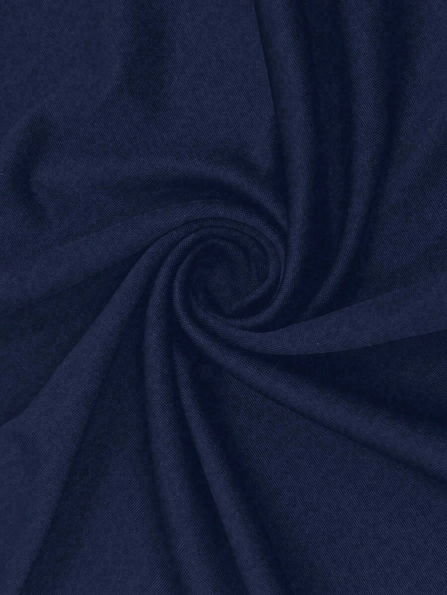 Vestido Longo Feminino Mozzena Azul Royal Gola Alta Sem Mangas Bainha Sereia Slim Fit