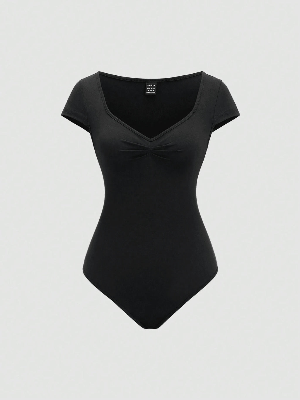 Conjunto 3 Bodysuits Femininos Mozzena Multicolor Decote Coração Manga Curta Slim Fit