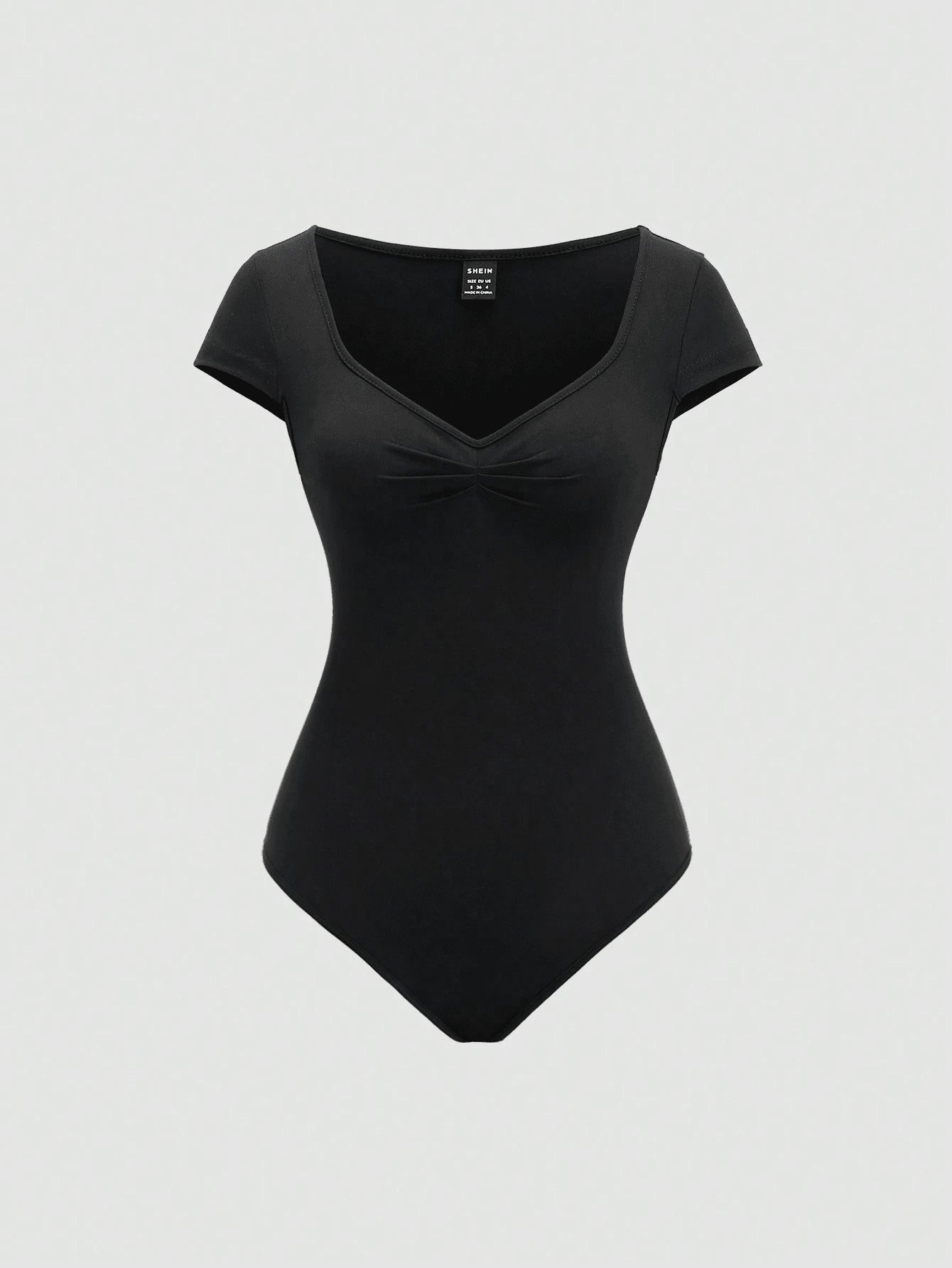 Conjunto 3 Bodysuits Femininos Mozzena Multicolor Decote Coração Manga Curta Slim Fit