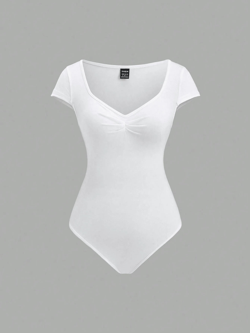 Conjunto 3 Bodysuits Femininos Mozzena Multicolor Decote Coração Manga Curta Slim Fit