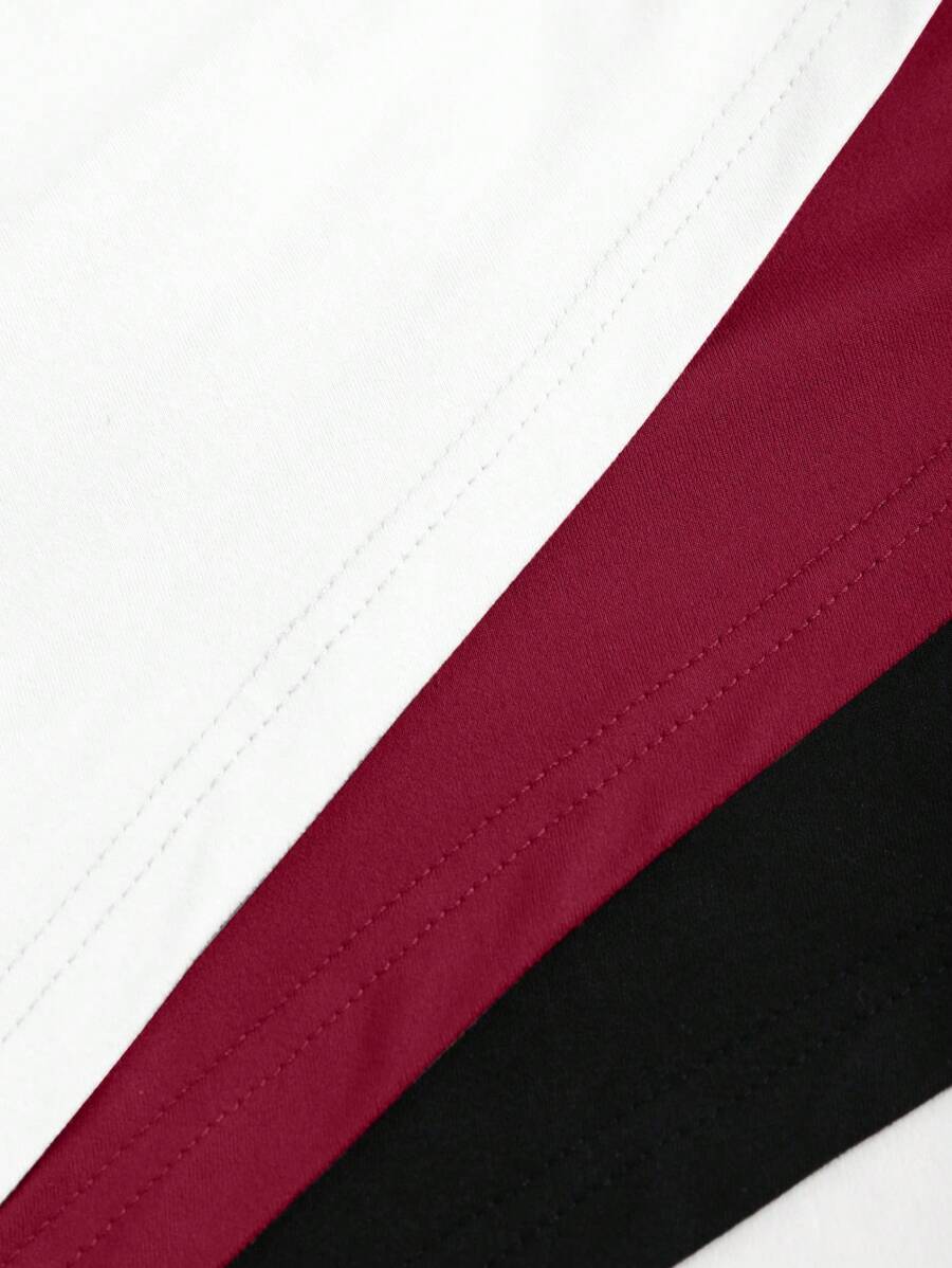 Conjunto 3 Cropped Tops Femininos Mozzena Assimétricos Multicolor Slim Fit