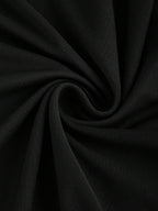 Vestido Longo Feminino Mozzena Preto Decote Quadrado Sem Mangas Cintura Franzida Slim Fit